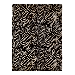 Super Tibetan Hand-Knotted Wool/Bamboo Silk Black/Silver 9'x12' Area Rug