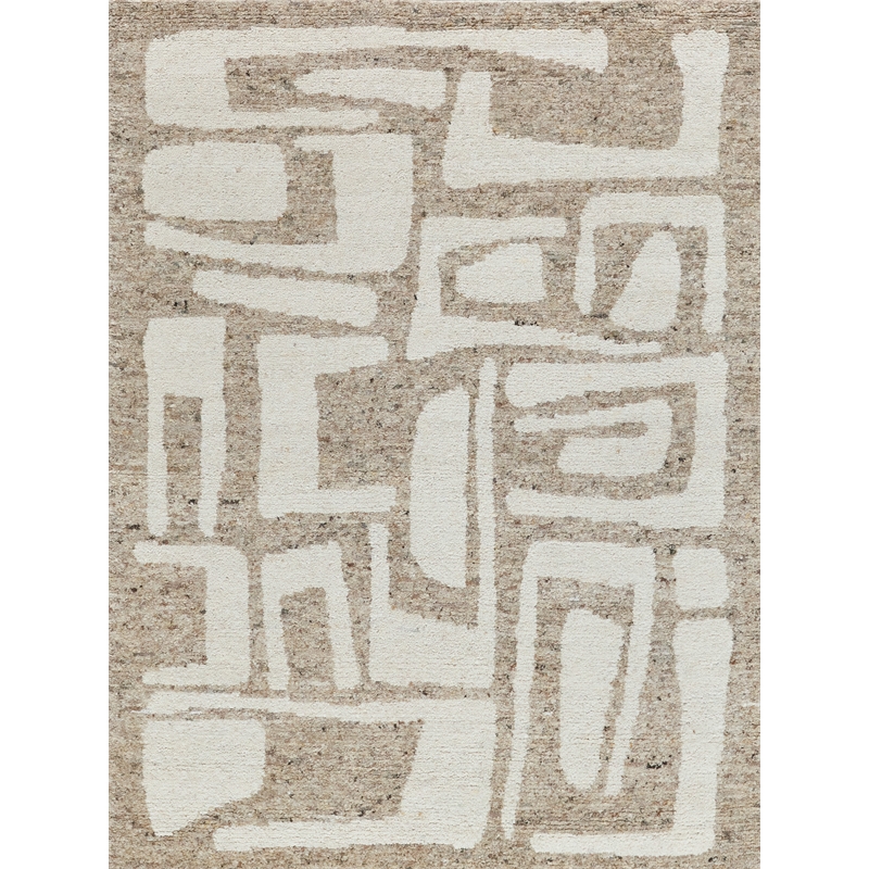 Tahoe Hand-Knotted Wool Beige/Ivory 6'x9' Area Rug