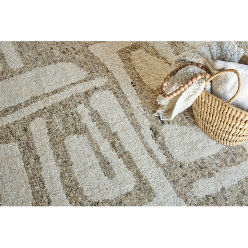 Tahoe Hand-Knotted Wool Beige/Ivory 8'x10' Area Rug