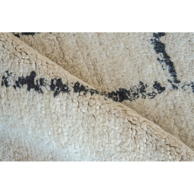 Tahoe Hand-Knotted Wool Ivory/Black 12'x15' Area Rug