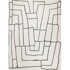 Tangiers Hand-Tufted New Zealand Wool Ivory/Black 14'x18' Area Rug