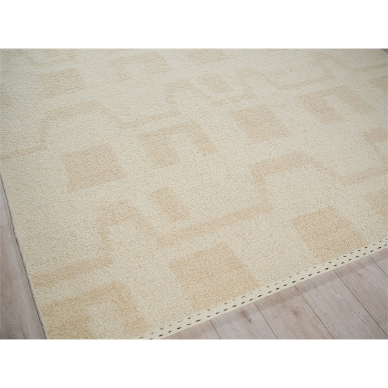 Sunstone Flatweave Wool Ivory/Beige 9'x12' Area Rug
