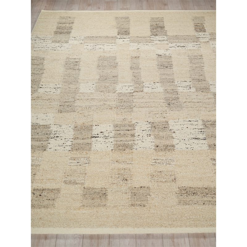 Sunstone Flatweave Wool Beige/Brown 8'x10' Area Rug