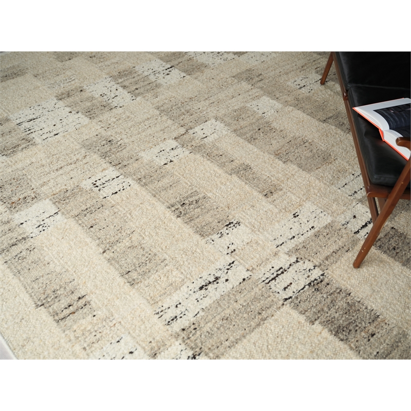 Sunstone Flatweave Wool Beige/Brown 9'x12' Area Rug