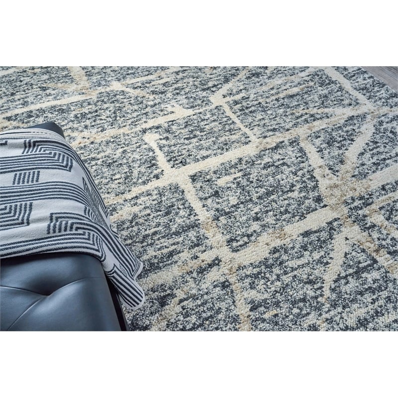 Tahoe Hand-Knotted Wool Gray/Ivory 6'x9' Area Rug
