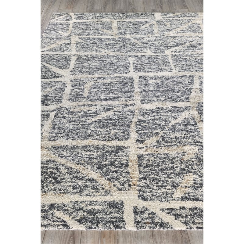 Tahoe Hand-Knotted Wool Gray/Ivory 8'x10' Area Rug
