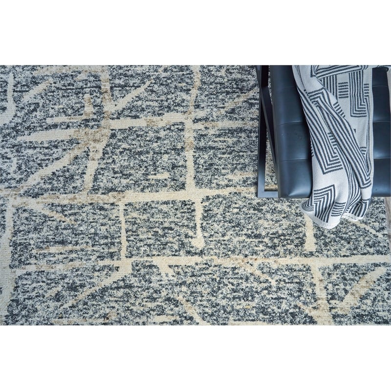 Tahoe Hand-Knotted Wool Gray/Ivory 8'x10' Area Rug