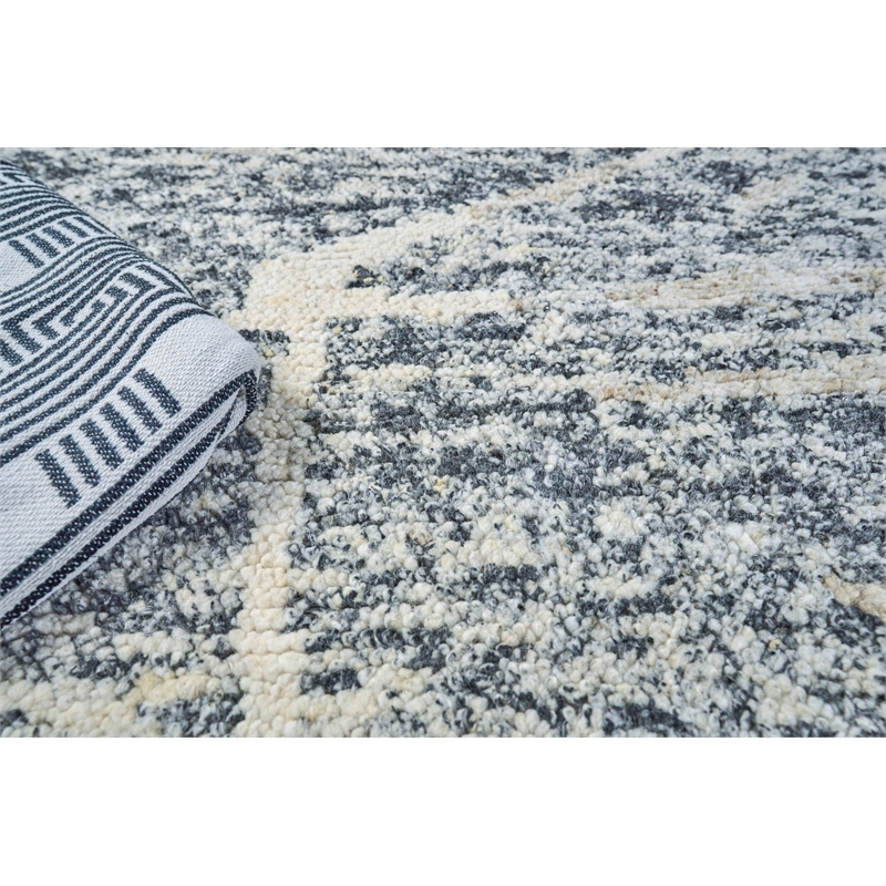 Tahoe Hand-Knotted Wool Gray/Ivory 9'x12' Area Rug