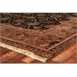 Super Fine Tabriz Hand-Knotted New Zealand Wool Black/Gold 12'x15' Area Rug