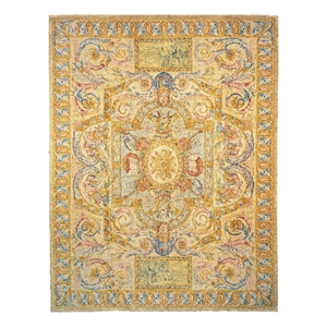 Super Fine Tabriz Hand-Knotted New Zealand Wool Cream 14'x20' Area Rug