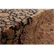 Super Fine Tabriz Hand-Knotted New Zealand Wool Black 15'x20' Area Rug