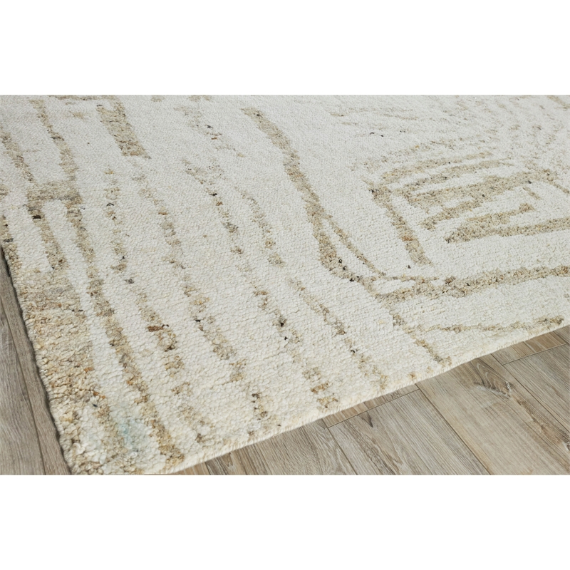 Tahoe Hand-Knotted Wool Ivory/Beige 8'x10' Area Rug