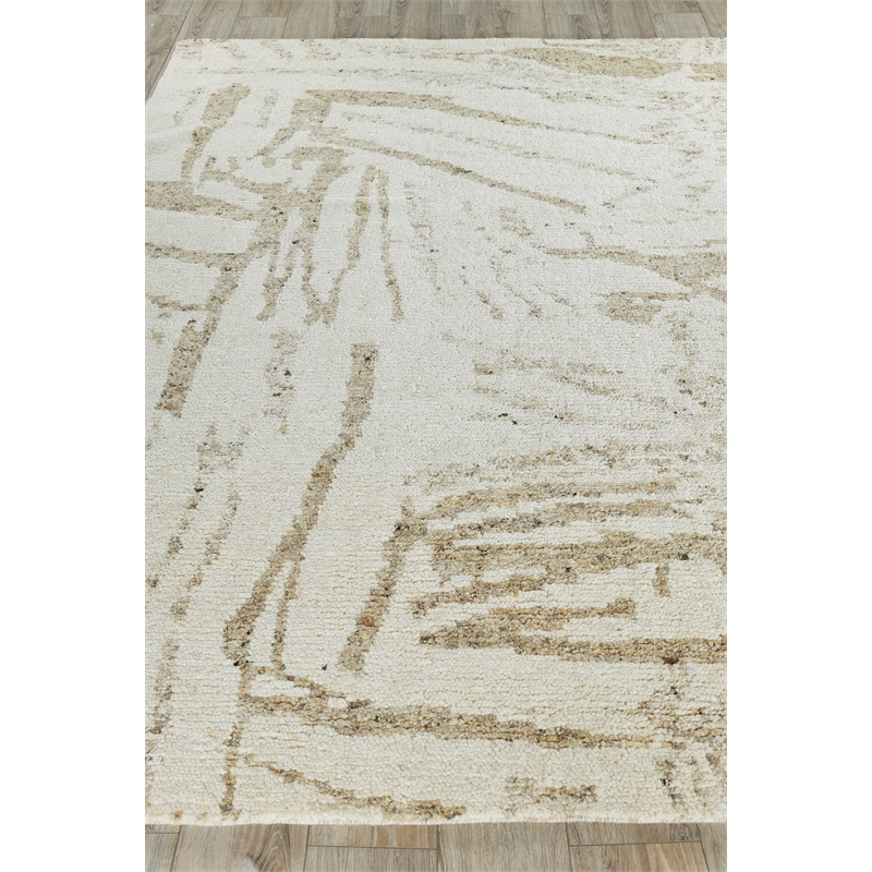 Tahoe Hand-Knotted Wool Ivory/Beige 8'x10' Area Rug