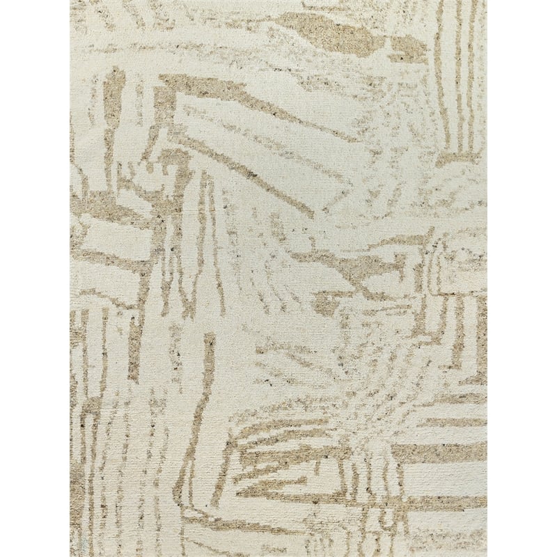 Tahoe Hand-Knotted Wool Ivory/Beige 9'x12' Area Rug