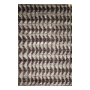 Super Tibetan Hand-Knotted Wool/Bamboo Silk Beige/Chocolate 10'x14' Area Rug