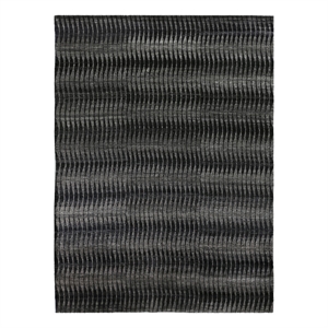 Super Tibetan Hand-Knotted Wool/Bamboo Silk Black/Gray 10'x14' Area Rug