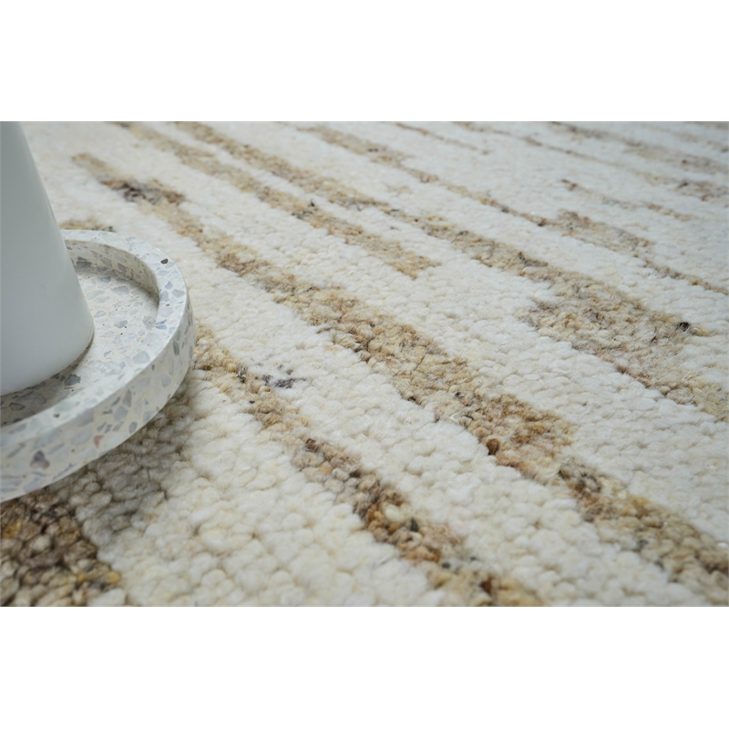 Tahoe Hand-Knotted Wool Ivory/Beige 9'x12' Area Rug