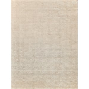 Tangaro Handloomed Bamboo Silk/Banana Silk Light Beige 2'x3' Area Rug