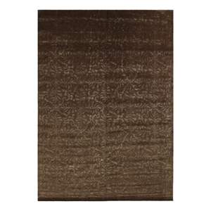 Super Tibetan Hand-Knotted Wool/Bamboo Silk Light Chocolate 9'x12' Area Rug