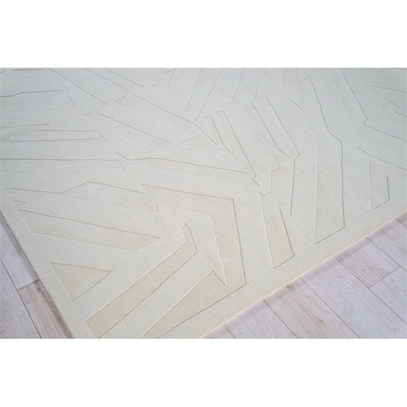Tempo Handloomed New Zealand Wool Light Beige 14'x18' Area Rug