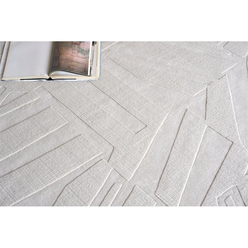 Tempo Handloomed New Zealand Wool Light Beige 14'x18' Area Rug