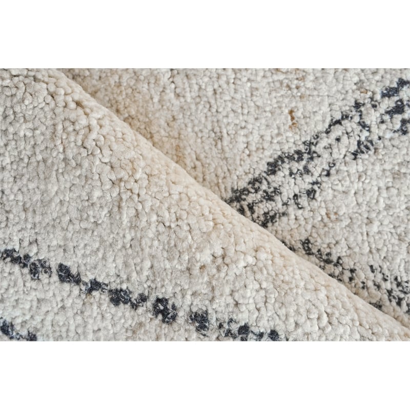 Tahoe Hand-Knotted Wool Ivory/Black 10'x14' Area Rug