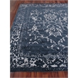 Terras Hand-Knotted Wool/Bamboo Silk Navy/Silver 6'x9' Area Rug