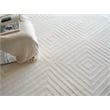 Tovello Modern Handloomed Silky Nylon White 9'x12' Area Rug