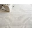 Tovello Modern Handloomed Silky Nylon White 9'x12' Area Rug