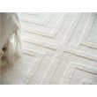 Tovello Modern Handloomed Silky Nylon White 9'x12' Area Rug