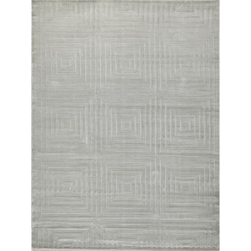 Tovello Modern Handloomed Silky Nylon Light Silver 12'x18' Area Rug