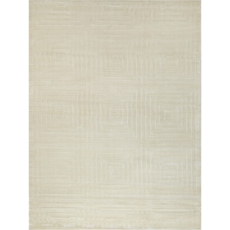 Tovello Modern Handloomed Silky Nylon Beige 8'x10' Area Rug