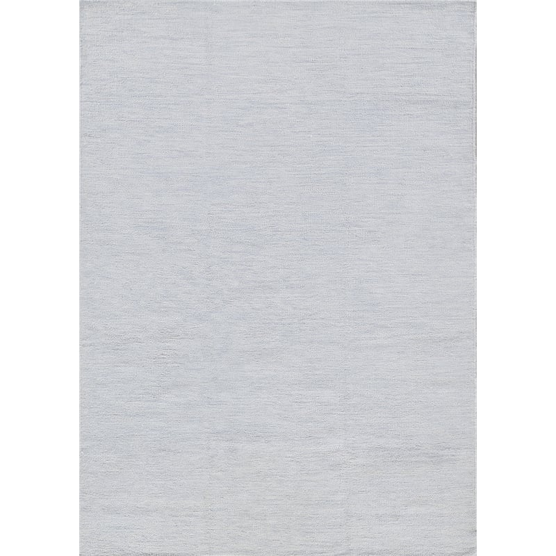 Tranquility Flatweave Wool/Mohair Silver 3'x5' Area Rug