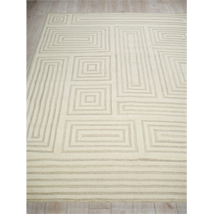 Teton Hand-Tufted New Zealand Wool Cream/Ivory 8'x10' Area Rug