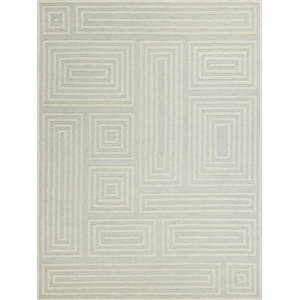 Teton Hand-Tufted New Zealand Wool Silver/Ivory 15'x20' Area Rug