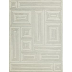 Teton Hand-Tufted New Zealand Wool Silver/Ivory 4'x6' Area Rug