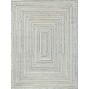 Teton Hand-Tufted New Zealand Wool Gray/Ivory 9'x12' Area Rug