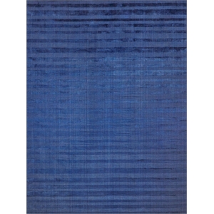 The Blues Handloomed Bamboo Silk Navy 10'x14' Area Rug