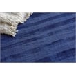 The Blues Handloomed Bamboo Silk Navy 9'x12' Area Rug