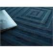 Tovello Modern Handloomed Silky Nylon Navy 10'x14' Area Rug