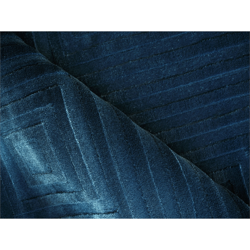Tovello Modern Handloomed Silky Nylon Navy 12'x18' Area Rug