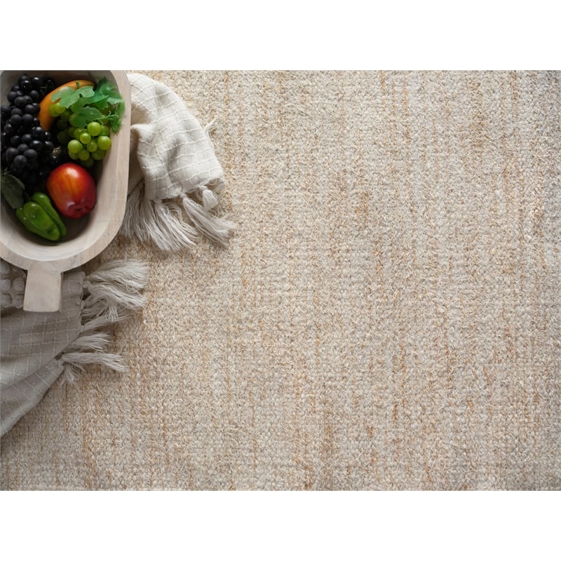Tranquility Flatweave Wool/Mohair Beige 9'x12' Area Rug