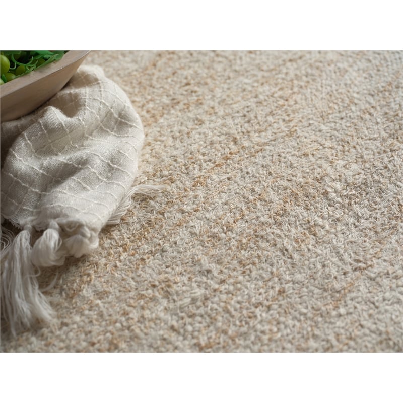 Tranquility Flatweave Wool/Mohair Beige 9'x12' Area Rug