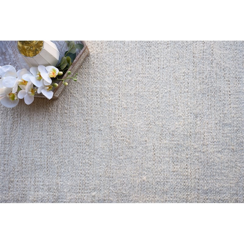 Tranquility Flatweave Wool/Mohair Ivory 10'x14' Area Rug
