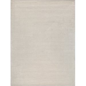 Teton Hand-Tufted New Zealand Wool Silver/Ivory 8'x10' Area Rug