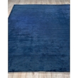 The Blues Handloomed Bamboo Silk Navy 9'x12' Area Rug