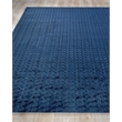 The Blues Handloomed Bamboo Silk Navy 8'x10' Area Rug