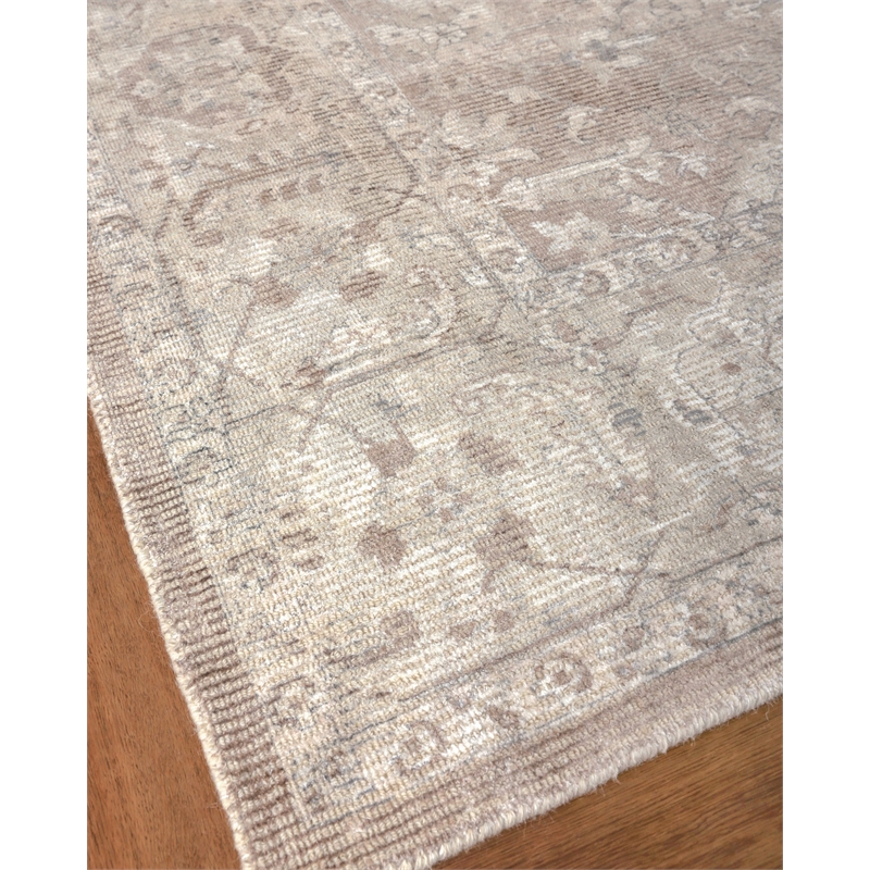 Tuscany Handloomed Wool/Bamboo Silk Tan 12'x15' Area Rug