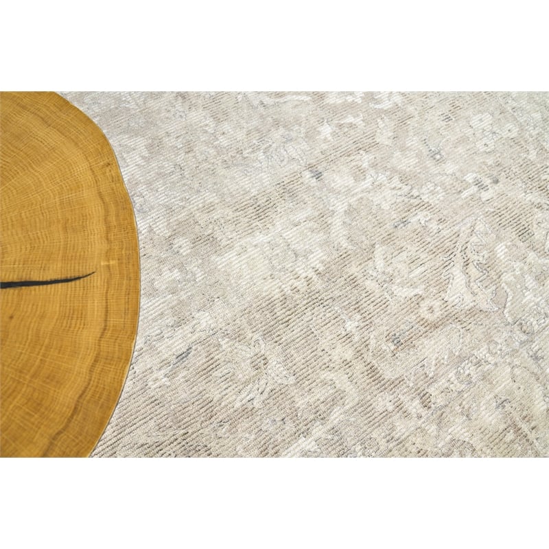 Tuscany Handloomed Wool/Bamboo Silk Tan 14'x18' Area Rug