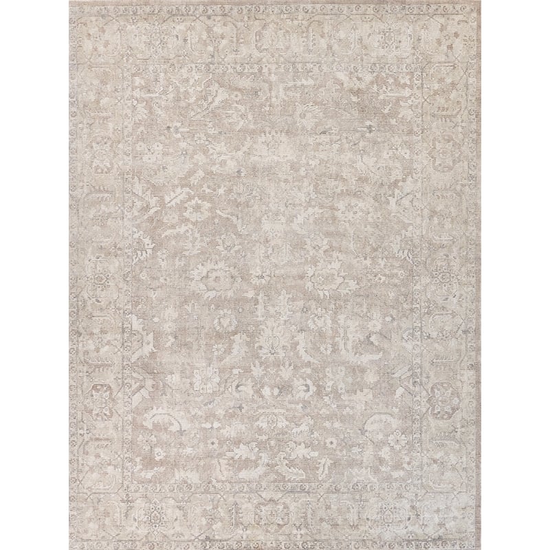 Tuscany Handloomed Wool/Bamboo Silk Tan 6'x9' Area Rug